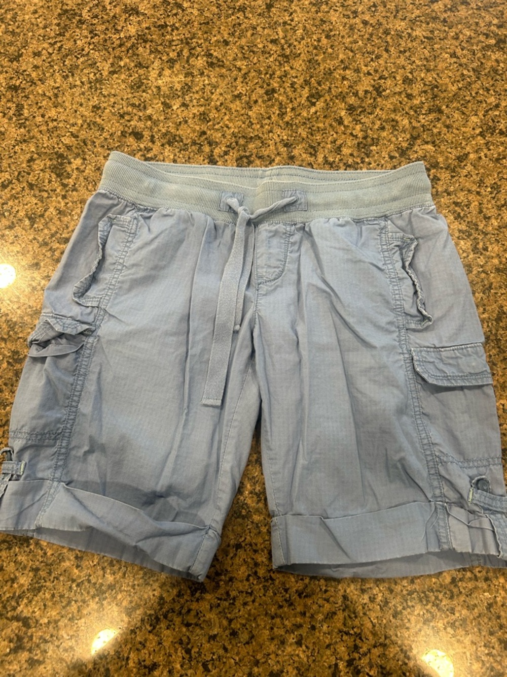 Old Navy Light Blue Women's Cargo Drawstring Shorts